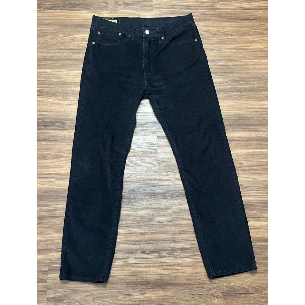 Levis Premium 511 Slim Fit Stretch 5 Pocket Corduroy Pants Black Men Sz 34x32